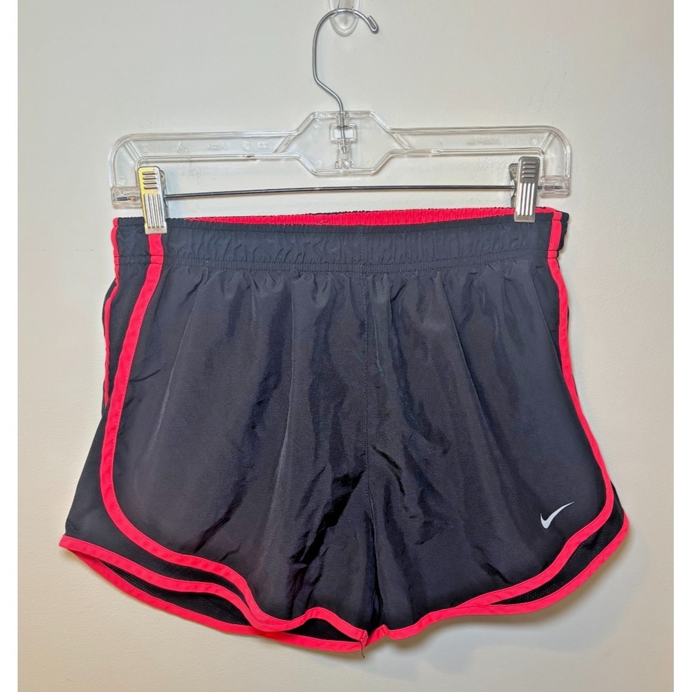 Nike Dri-Fit Women's Shorts Size Large Black Pink Lined Draw String